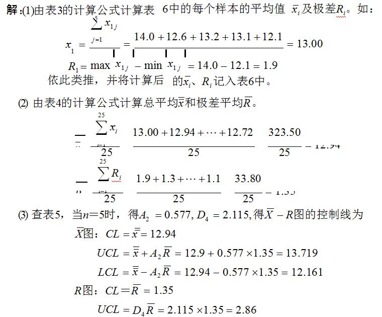 控制图计算过程